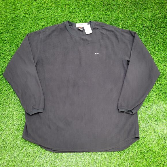 NIKE Alpha Fleece Sweatshirt XL 25x31 Baggy Faded Black - Picture 1 of 14